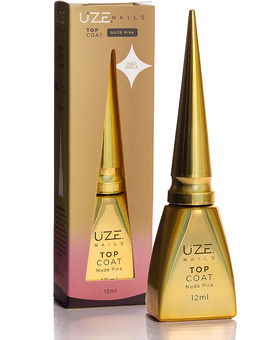 TOP COAT NUDE PINK 12ML UZE NAILS