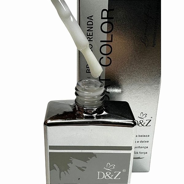Top Coat Color Branco Renda 18ml - Linha Premium D&Z