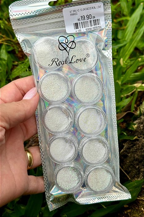 Kit Brilho 10 Unidades Real Love Branco