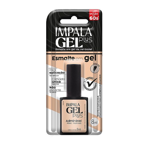 ESMALTE GEL - IMPALA GEL PLUS - TRANSPARENTE - ADMIRAVEL BLISTER