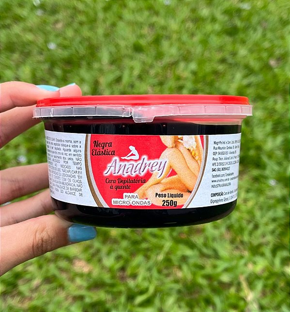 Cera Depilatória 250g para Microondas Negra Elástica Anadrey