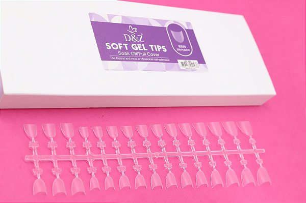 Soft Gel Tips c/ 300 Unidades Amendoada D&Z BS55