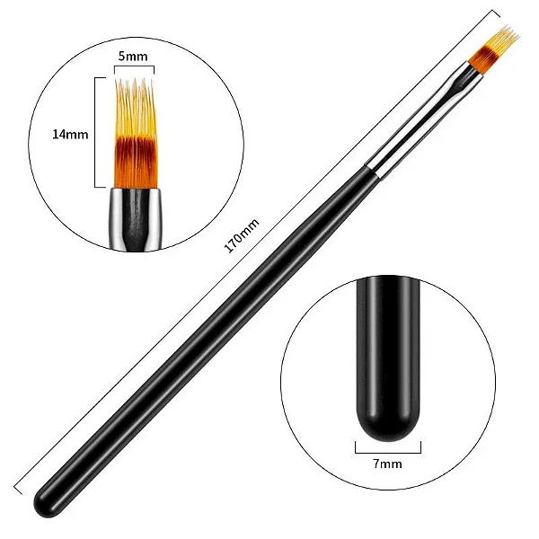 Pincel p/ Esfumar Fan Nails Rosa