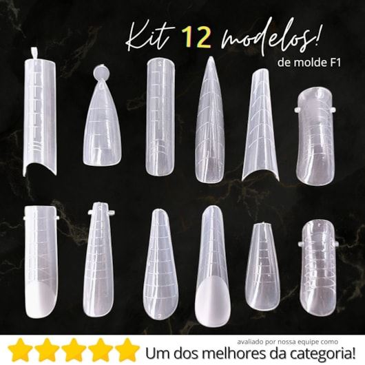 Molde F1 Para Alongamento Diversos Modelos 288 peças - Real Love