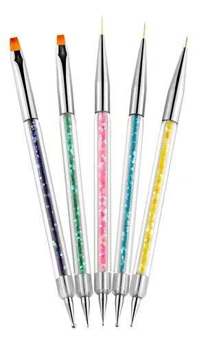 Kit Pincel 05 Pinceis + Boleador Colorido Real Love