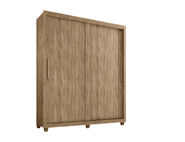 Roupeiro Zurique 2 Portas Sem Espelho - Cor Noce Bronze