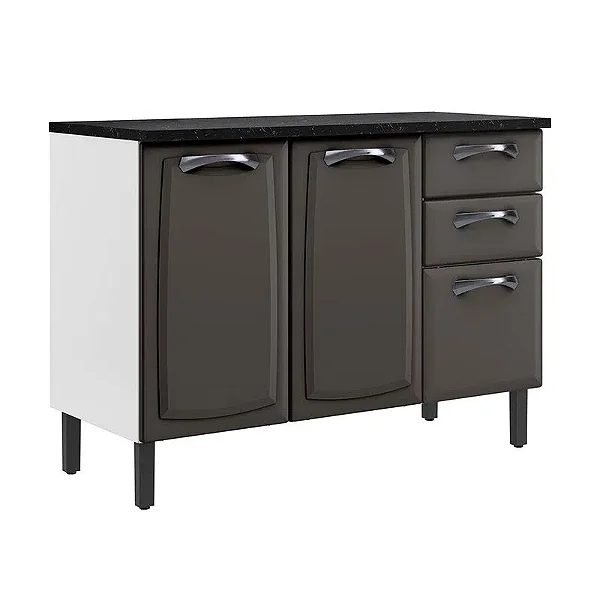 Cozinha de Aço Premium Balcão 1,20 - Cor Grafite