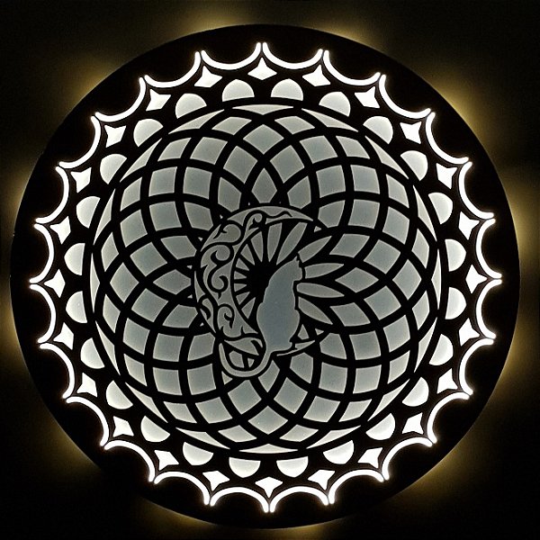 TRIDIMENSIONAL GATO E LUA