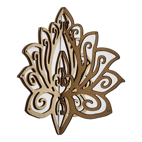 FLOR DE LOTUS COM ABA E FURO 3D