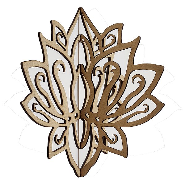 FLOR DE LOTUS COM ABA 3D