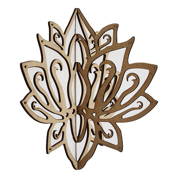 FLOR DE LOTUS COM ABA E FURO 3D
