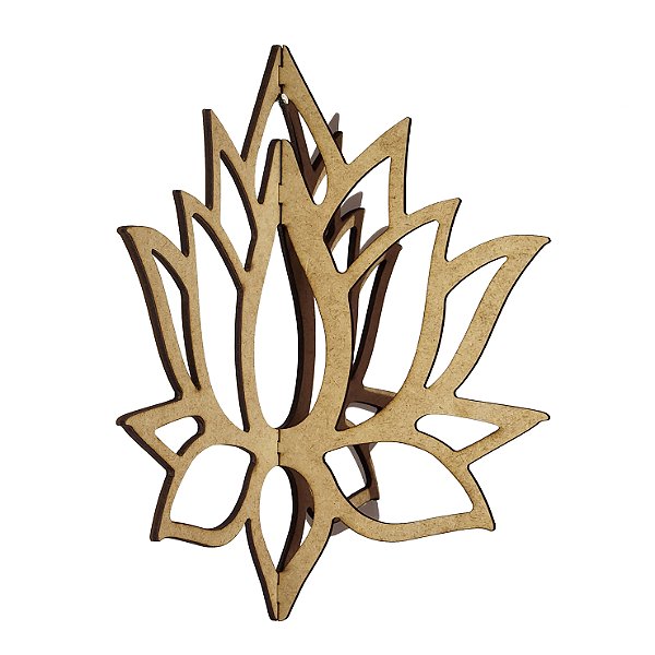 FLOR DE LOTUS COM ABA 3D