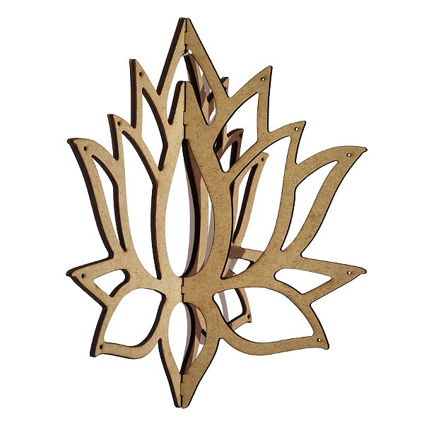 FLOR DE LOTUS COM ABA E FURO 3D