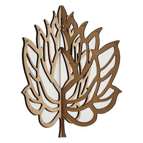 FLOR DE LOTUS COM ABA E FURO 3D
