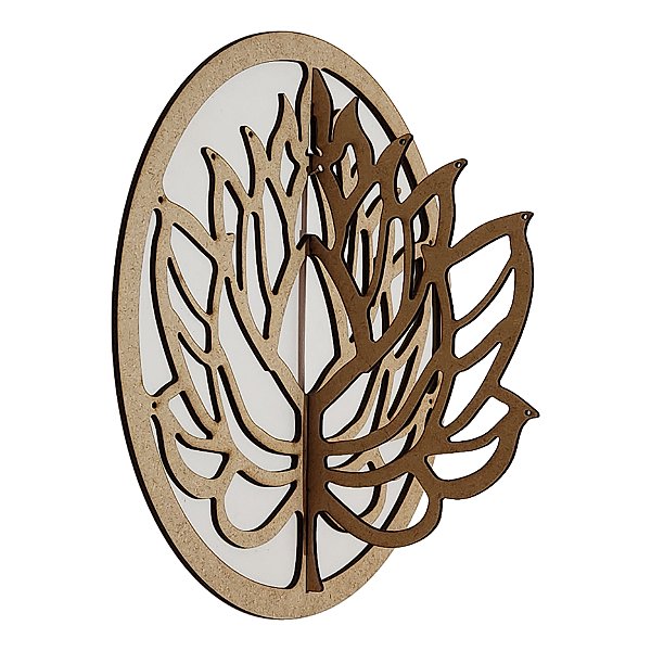 FLOR DE LOTUS NO ARO COM ABA E FURO 3D