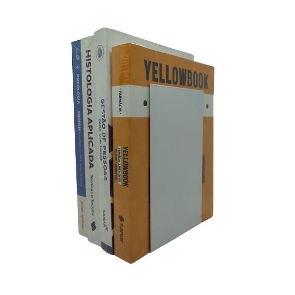 Aparador Organizador de Livros, Bibliocanto, 1 par, Metal, Branco