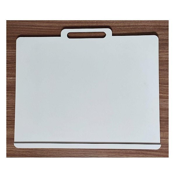 Prancheta p/ Desenho Portátil A4 c/ Alça Madeira MDF Branco