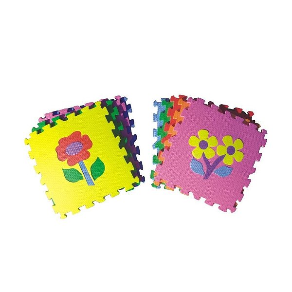 Tapete Infantil, Tatame, EVA,Flores, 30x30 cm 5mm