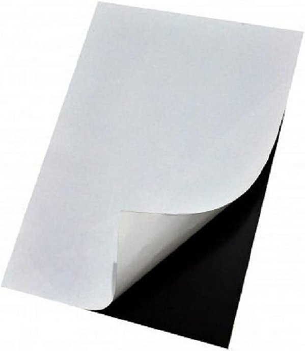 Folhas Manta Magnética Adesivada A4 0,3mm Imã De Geladeira 3 Un.