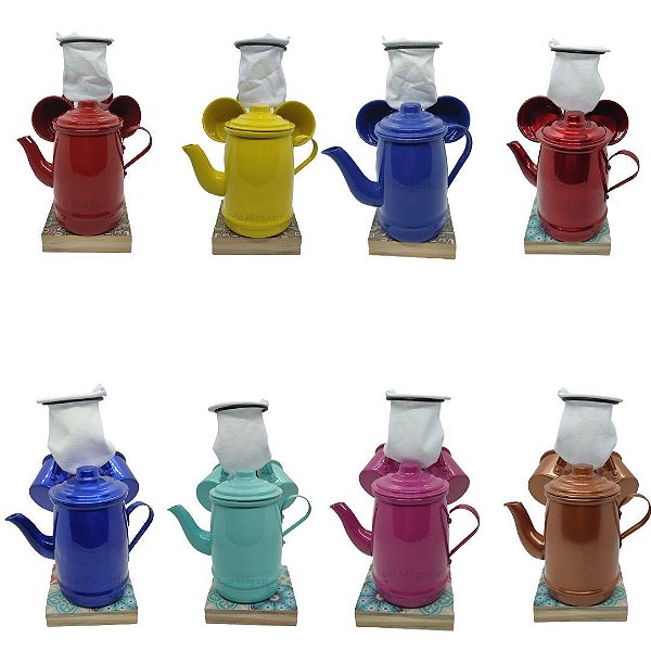 Xícara Café Gourmet, Suporte Coador Caneca 80ml Bule 500ml