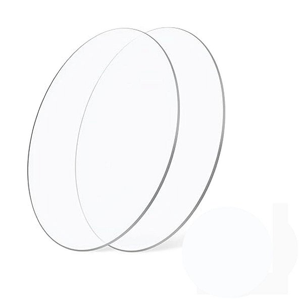 Cake Board Mini Porta Copo Transparente 9 cm 3 mm Acrilico 10 Unidades