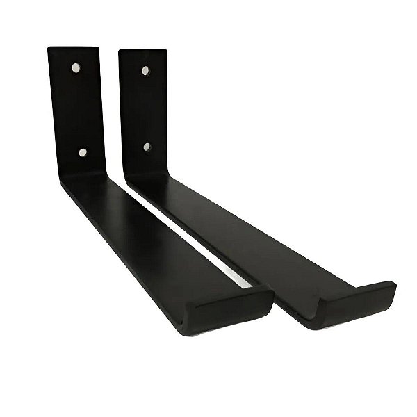 Mão Francesa Invertida Kit 2 unidades Aço Preto Escolha seu Tamanho