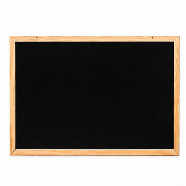 Quadro Negro Lousa 80x60 cm Moldura de Madeira para Escrever com Giz GV Office