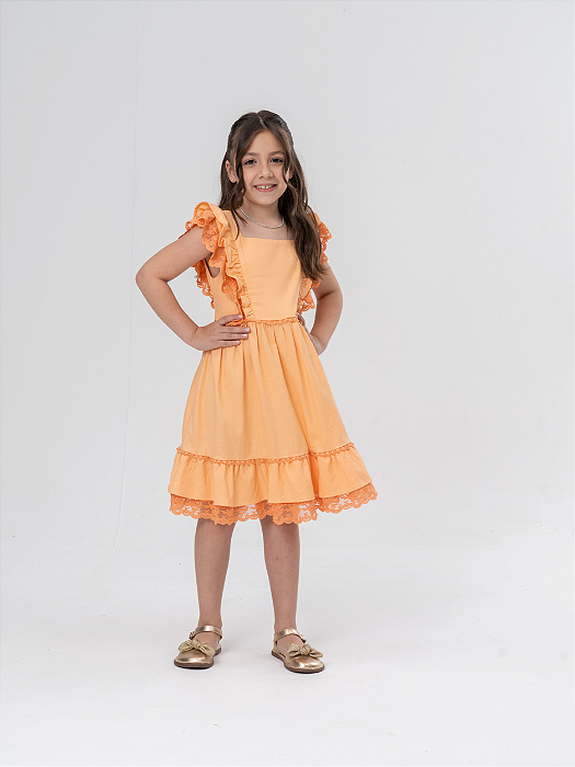Vestido Linho Papaya Infantil