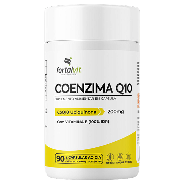 Coenzima Q10 com Vitamina E, 90 Cápsulas