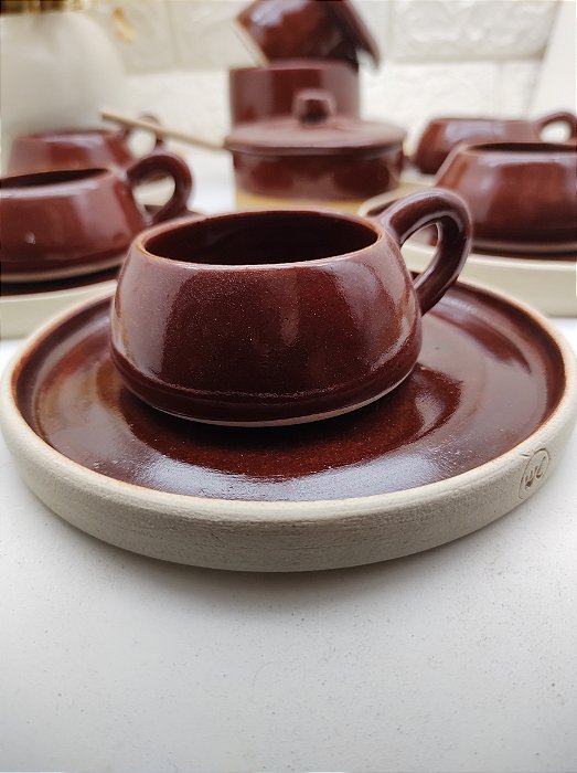 Conjunto para café - Vinho