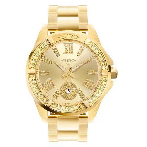 Relógio Euro Feminino Delux Dourado  Analógico - EU2115AP/4D
