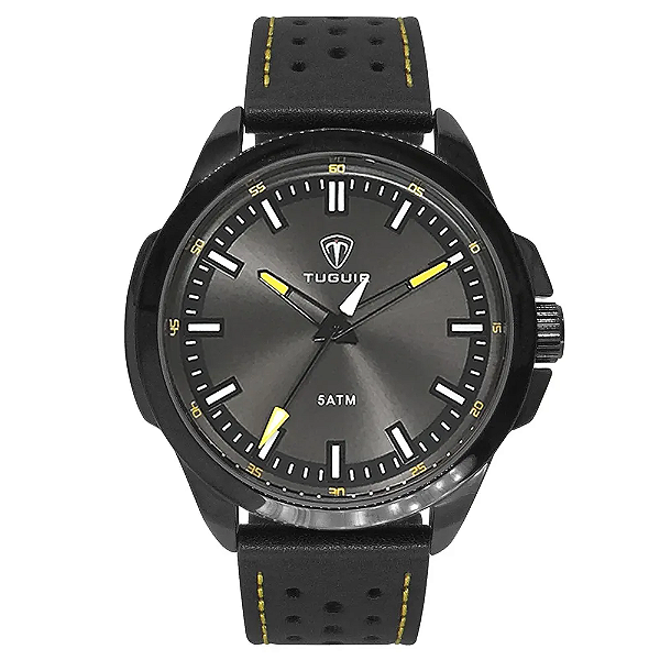 Relógio Masculino Tuguir Analógico TG164 Preto e Amarelo