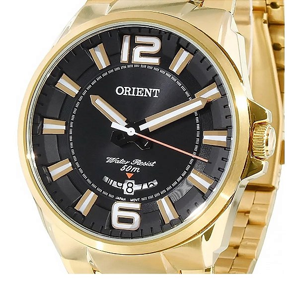 RELOGIO ORIENT MASCULINO MGSS1157 P2KX DOURADO PRETO