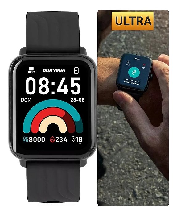 SMARTWATCH MORMAII LIFE ULTRA GPS PRETO MOLIFEUGAA/8P