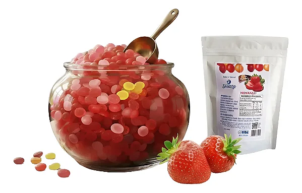 Bala Diet Sabor Sem Culpa – Morango 500g Zero Açucar