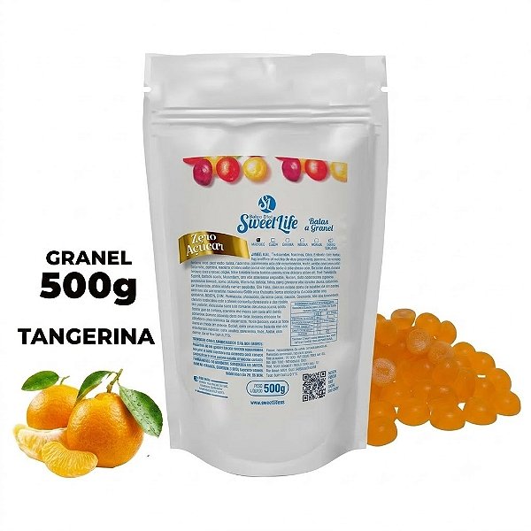 Bala Diet Tangerina 500g Sweet Life Sem Açúcar