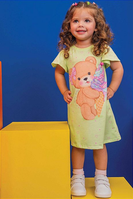 Vestido em Meia Malha - Kukiê Ursinha