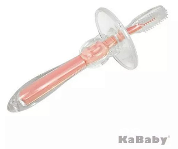 Escova Massageadora De Gengiva - Kababy Rosa