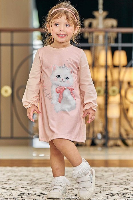 Vestido em Cotton Kukiê Bebê Menina