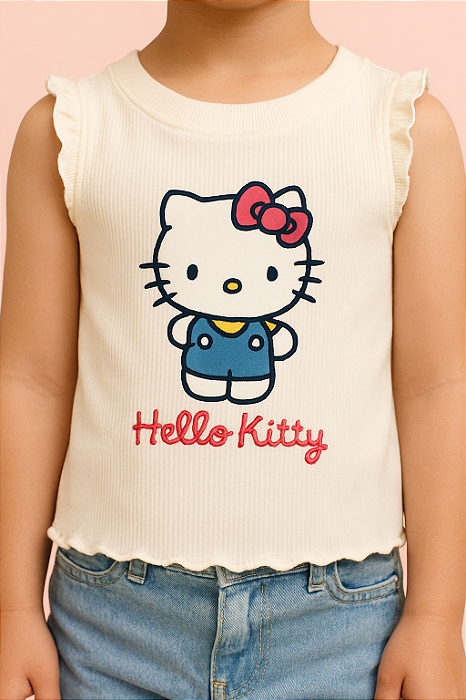 Blusinha em Ribana - Hello Kitty