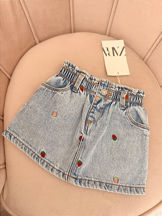 Saia Jeans ZARA - Frutinhas
