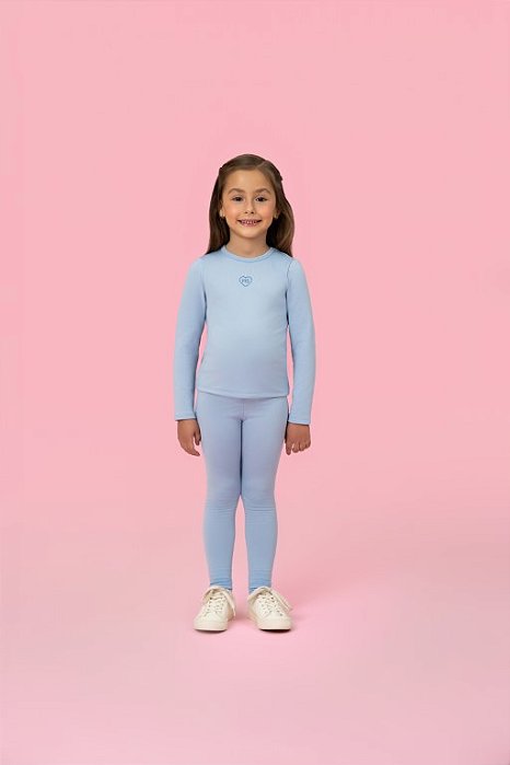 Conjunto Infantil Menina Mon Sucré Térmico Azul