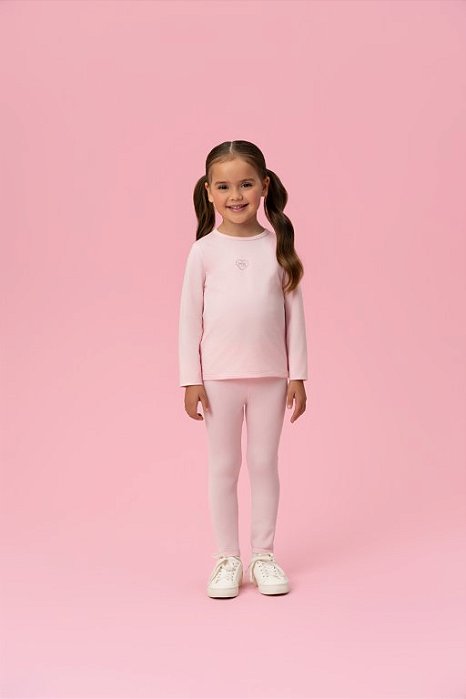 Conjunto Infantil Menina Mon Sucré Térmico Rosa