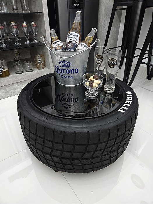 Mesa de Centro Pneu Chuva - Pirelli 285/645 18"