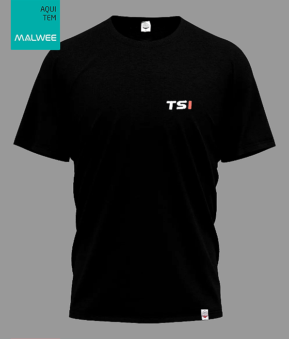 Camiseta VW TSI Bordado - Preta