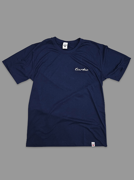 Camiseta Porsche Turbo Bordado - Azul