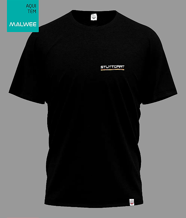 Camiseta Porsche Stuttgart Bordado - Preta