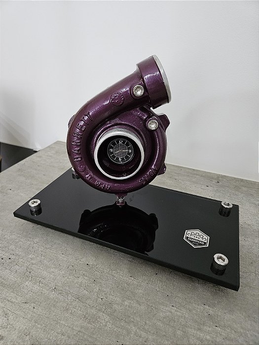 Expositor Turbina Garrett .42 + Relógio +  base de Vidro 10mm - Violeta