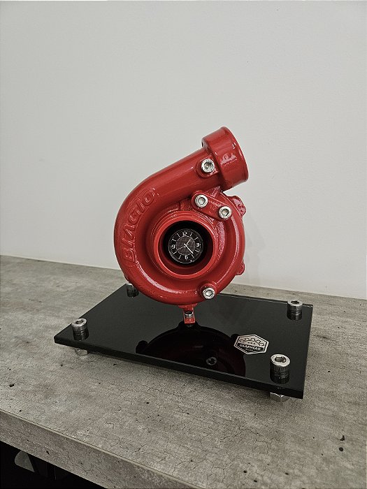 Expositor Turbina Biagio .42 + Relógio +  base de Vidro 10mm - Vermelha
