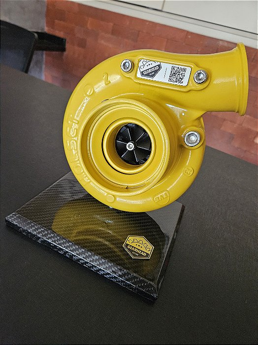 Expositor Turbina Holset .60 + Base Fibra Carbono - Amarelo